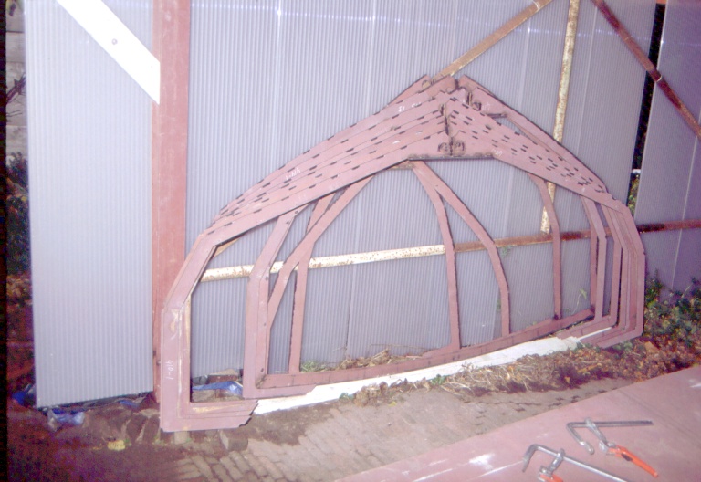 13-11-2004, Rompspanten klaar om in de boot gelast te worden