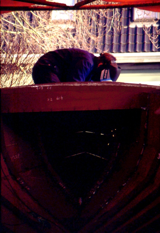 16-01-2005, Richard in het voorpiekje aan het lassen